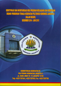 Identifikasi dan Inventarisasi MOU Program Kerjasama dan Kementerian Bidang Pendidikan Tenaga Kesehatan Poltekkes Kemenkes Jakarta II ( Dalam Negri ) Desember 2014- Januari 2015