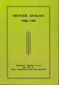 Metode Analisis 1980/1981