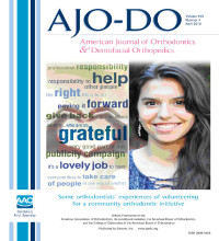 The American Journal of Orthodontics & Dentofacial Orthopedics ,Volume 155 April 2019