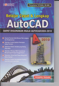 Belajar Cepat & Lengkap AutoCad dapat digunakan Mulai Autocad 2004-2010