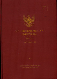 Kodeks Kosmetika Edisi II V0lume III