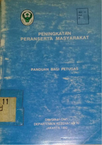 Peningkatan Peran serta masyarakat