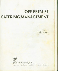 Off- Premise Ctering Managgement