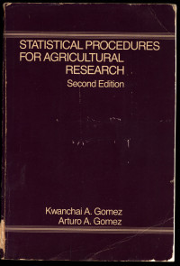 Statistical Procedures For Agricultural Research