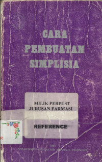 Cara Pembuatan Simplisia