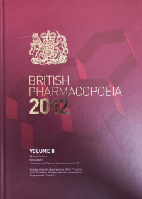 British Pharmacopoeia 2012 Volume II Monographs J-Z