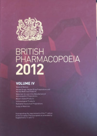 British Pharmacopoeia 2012 Volume IV