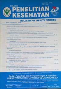 Buletin Penelitian Kesehatan Edisi Supplement - 2010