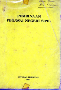 Pembinaan Pegawai Negeri Sipil