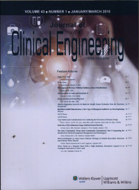 Journal Of Clinical Engineering Vol. 43 Num. 1