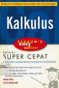 Kalkulus belajar Super Cepat Schaum's Easy Outlines