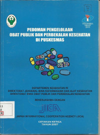 Pedoman Pengelolaan Obat Publik dan Perbekalan kesehatan dipuskesmas