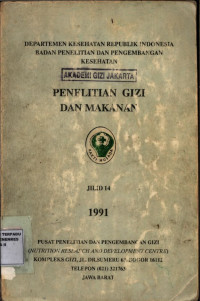 Penelitian Gizi dan Makanan Jilid 14