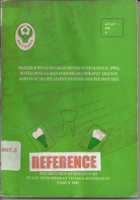 Materi Pengajaran Anatomi Gigi-Perawat Gigi & Satuan Acara Pelajaran Anatomi